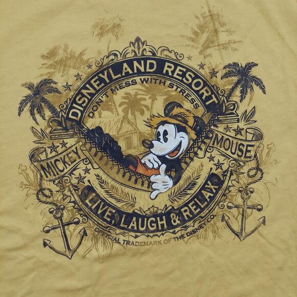 DisneyLand Resort Walt Disney World Mickey mouse Shirt Yellow Size XXL - Picture 2 of 7